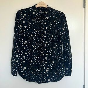 EQUIPMENT Silk Star Print Silk Blouse by Kate Moss